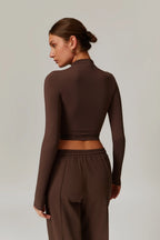 Rose Turtleneck Top – Cacao