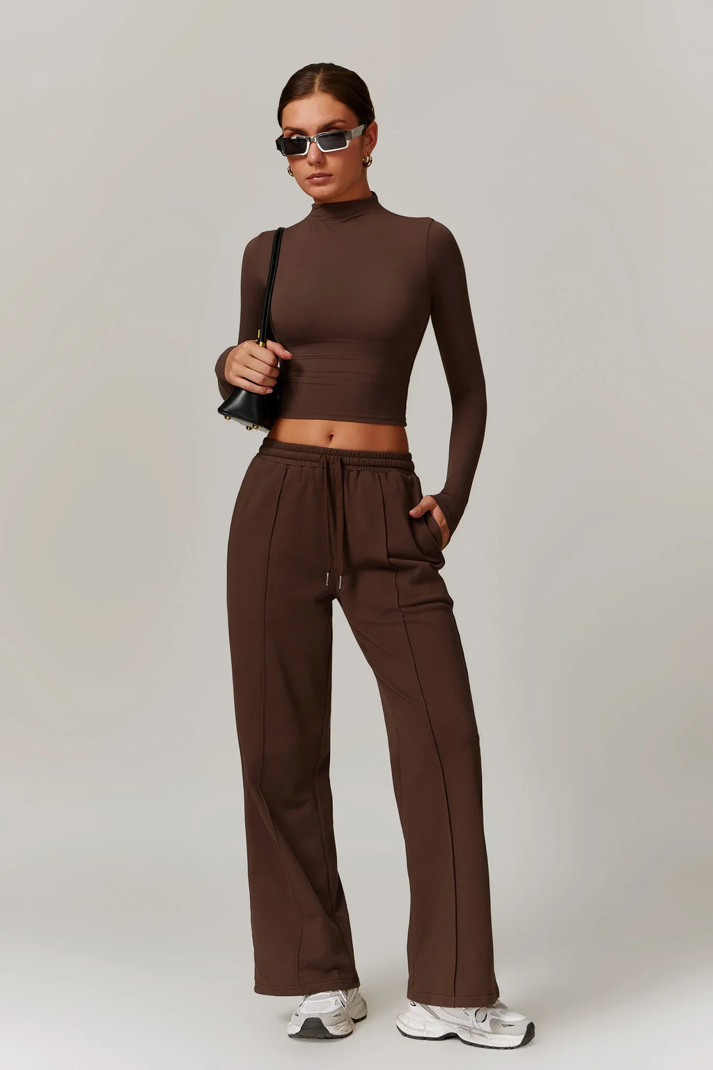 Rose Turtleneck Top – Cacao