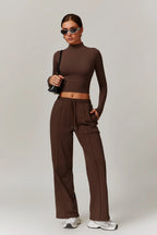 Rose Turtleneck Top – Cacao