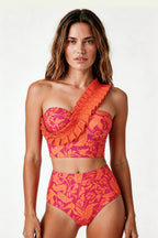Fuchsia Ruffle Bikini