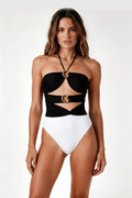 Noir Contrast Sculpt Swimsuit
