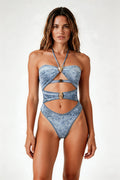Azure Cut-Out Swimsuit