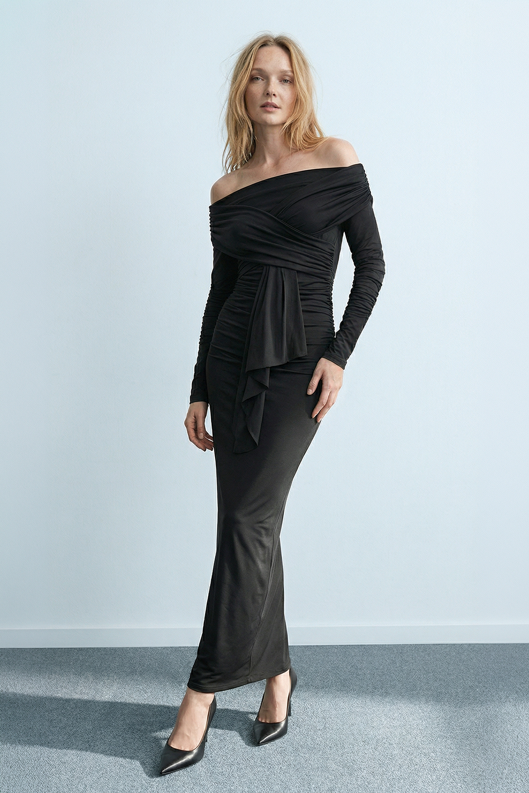 Sarmalı Maxi Elbise