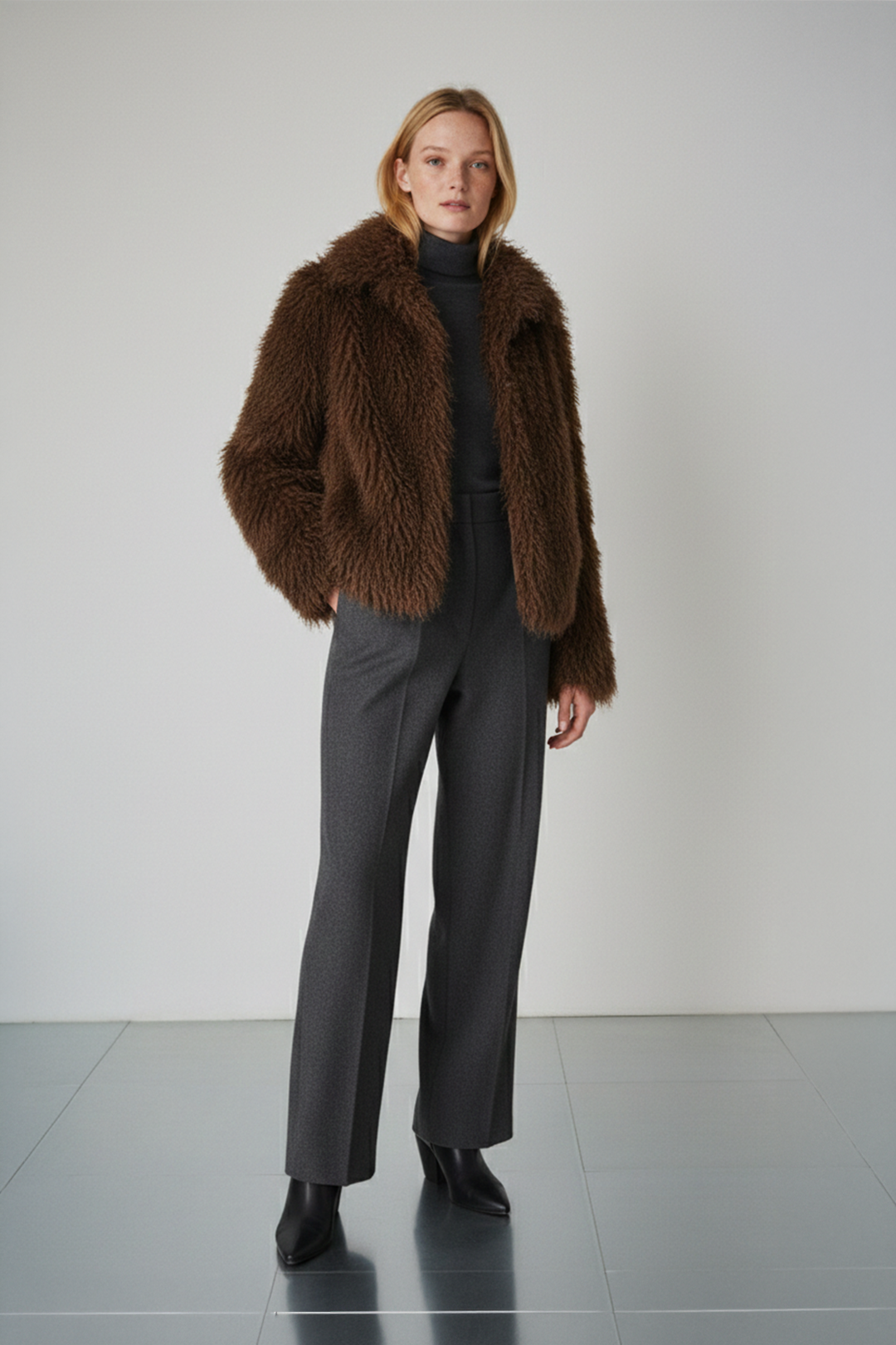 Tüylü Suni Kürk Ceket 