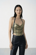 Metalik Askılı Bluz