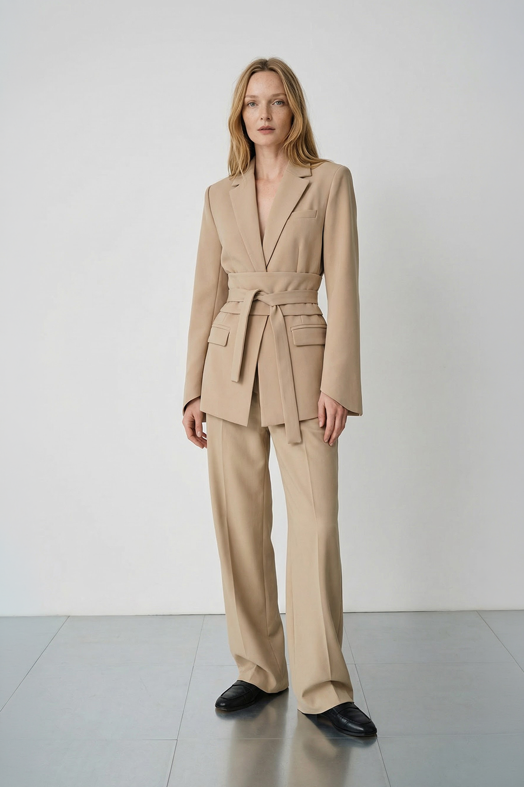 Kemerli Özel Dikim Blazer Ceket 