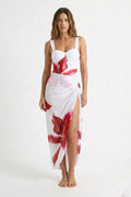 Red Floral Pareo Set