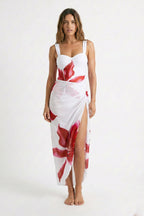 Red Floral Pareo Set