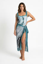 Green Print Pareo Set