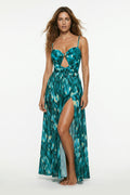 Turquoise Print Pareo Set