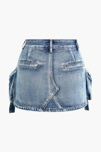 Jupe Denim Cargo