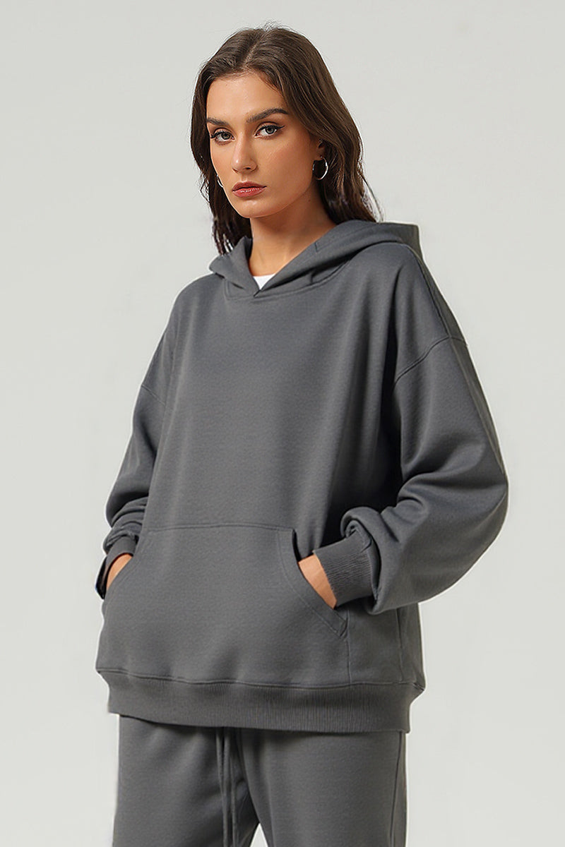 Jules Boxy Cropped Fleece Hoodie