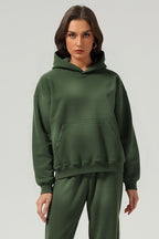 Unisex Boxy Fleece Hoodie: Distressed Vintage Short Wide Fit