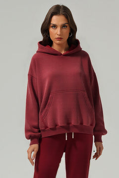 Hoodie Vale boxy de forro polar con lavado vintage