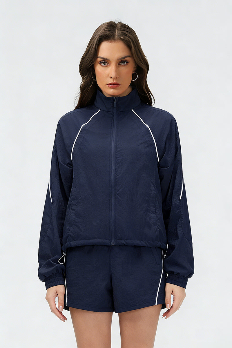 Women's quick-drying and breathable coat and shorts set