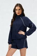 Women's quick-drying and breathable coat and shorts set