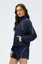 Women's quick-drying and breathable coat and shorts set