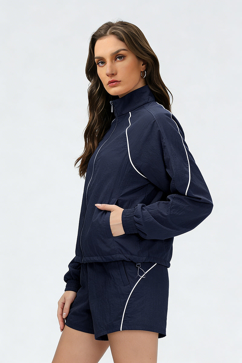 Women's quick-drying and breathable coat and shorts set