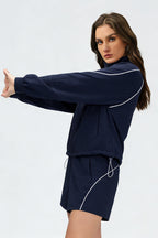 Women's quick-drying and breathable coat and shorts set