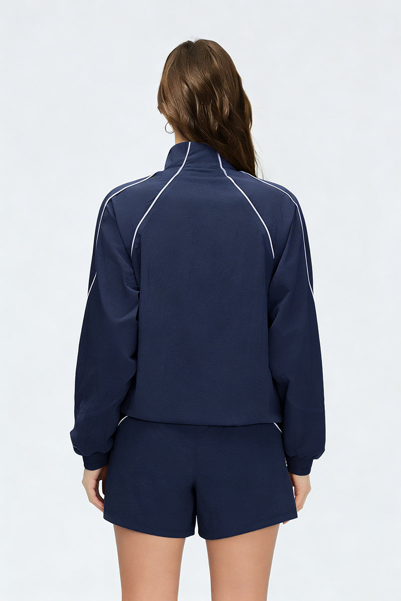 Women's quick-drying and breathable coat and shorts set