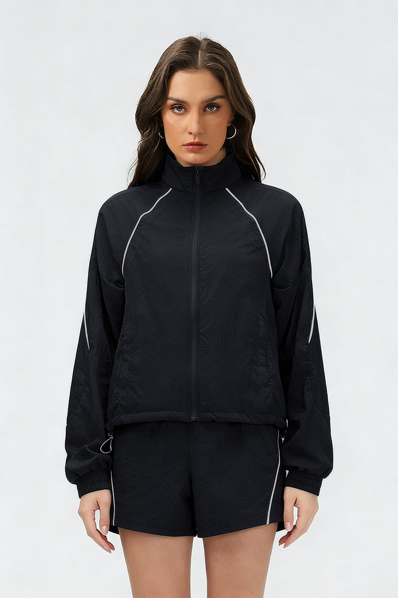 Women's quick-drying and breathable coat and shorts set