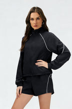 Women's quick-drying and breathable coat and shorts set