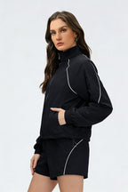 Women's quick-drying and breathable coat and shorts set