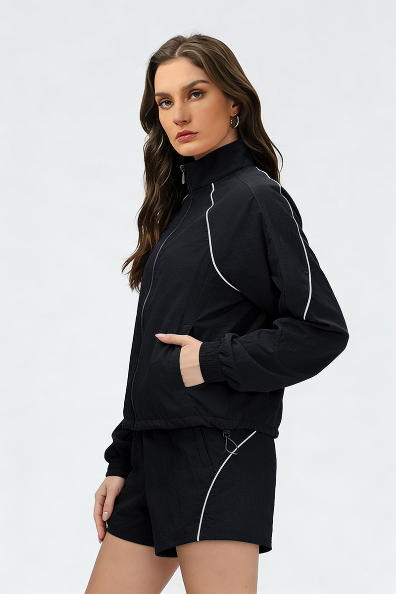 Women's quick-drying and breathable coat and shorts set