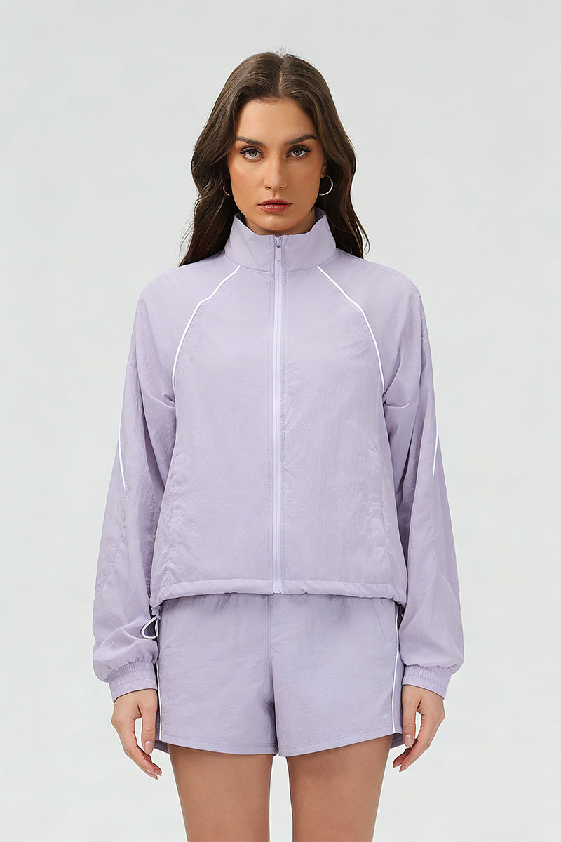 Women's quick-drying and breathable coat and shorts set