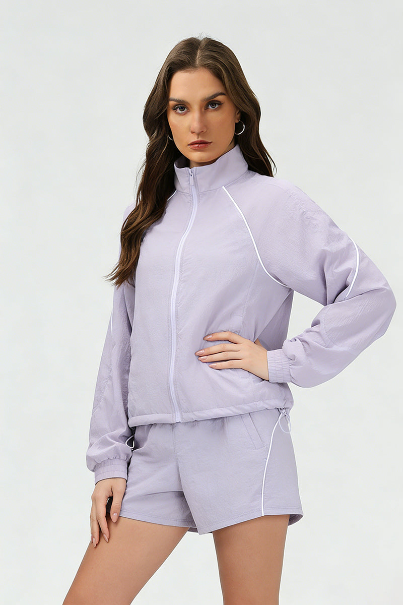 Women's quick-drying and breathable coat and shorts set