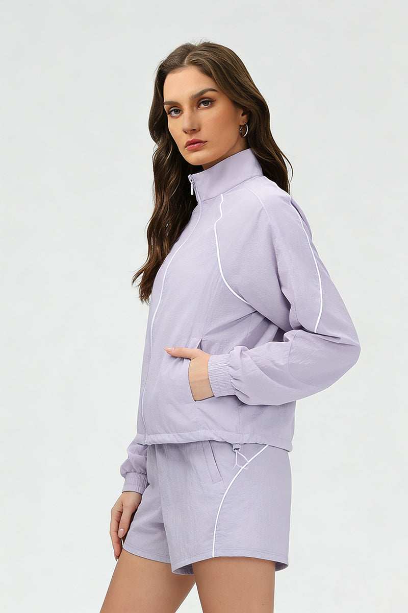 Women's quick-drying and breathable coat and shorts set