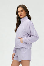 Women's quick-drying and breathable coat and shorts set