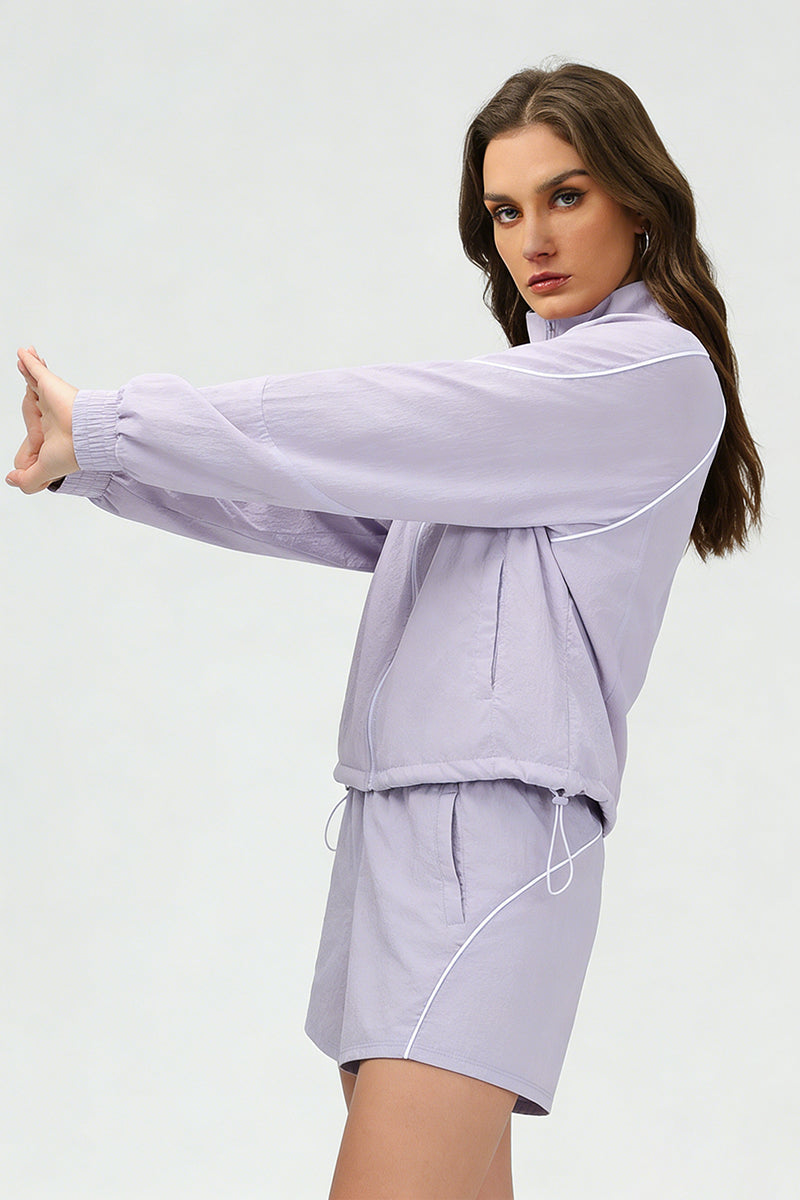 Women's quick-drying and breathable coat and shorts set
