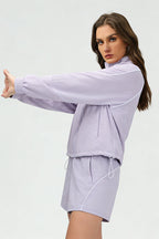 Women's quick-drying and breathable coat and shorts set