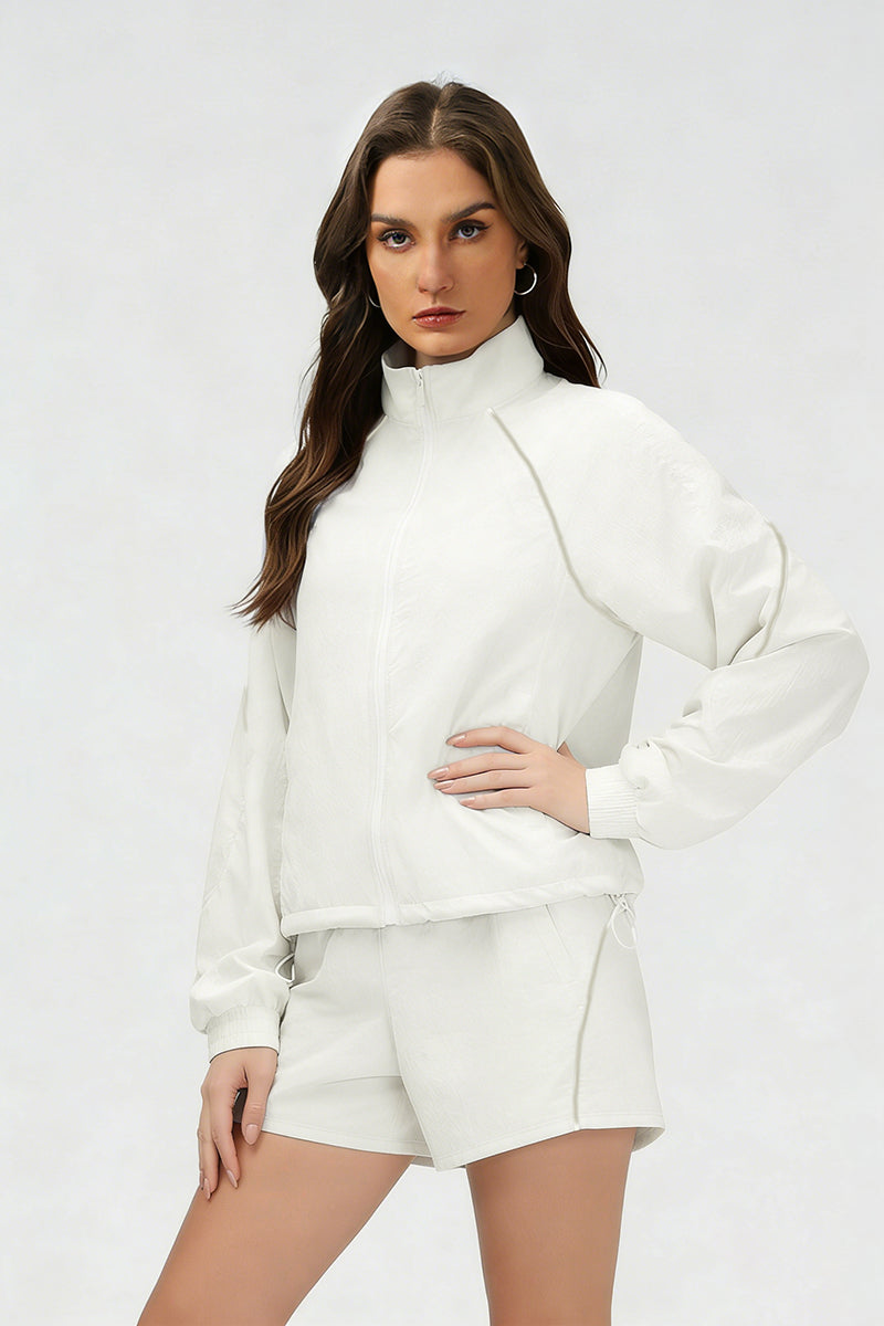 Women's quick-drying and breathable coat and shorts set