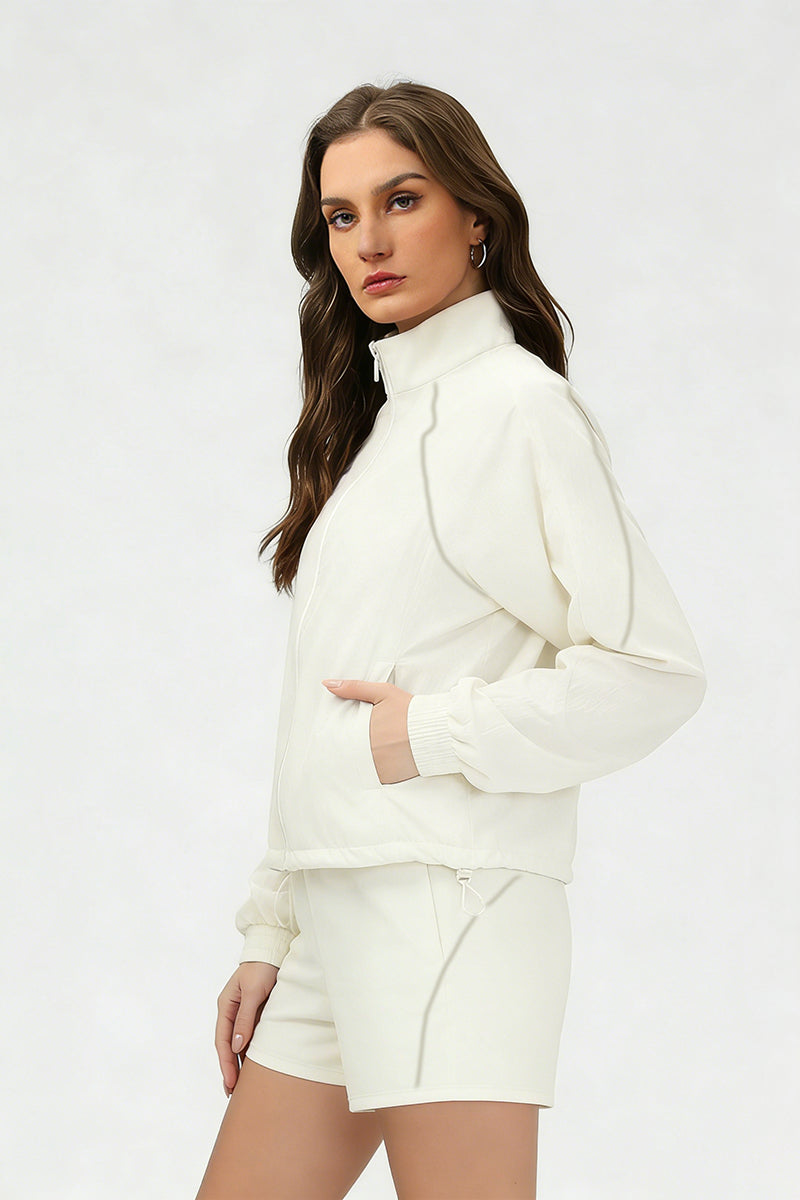 Women's quick-drying and breathable coat and shorts set