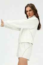 Women's quick-drying and breathable coat and shorts set