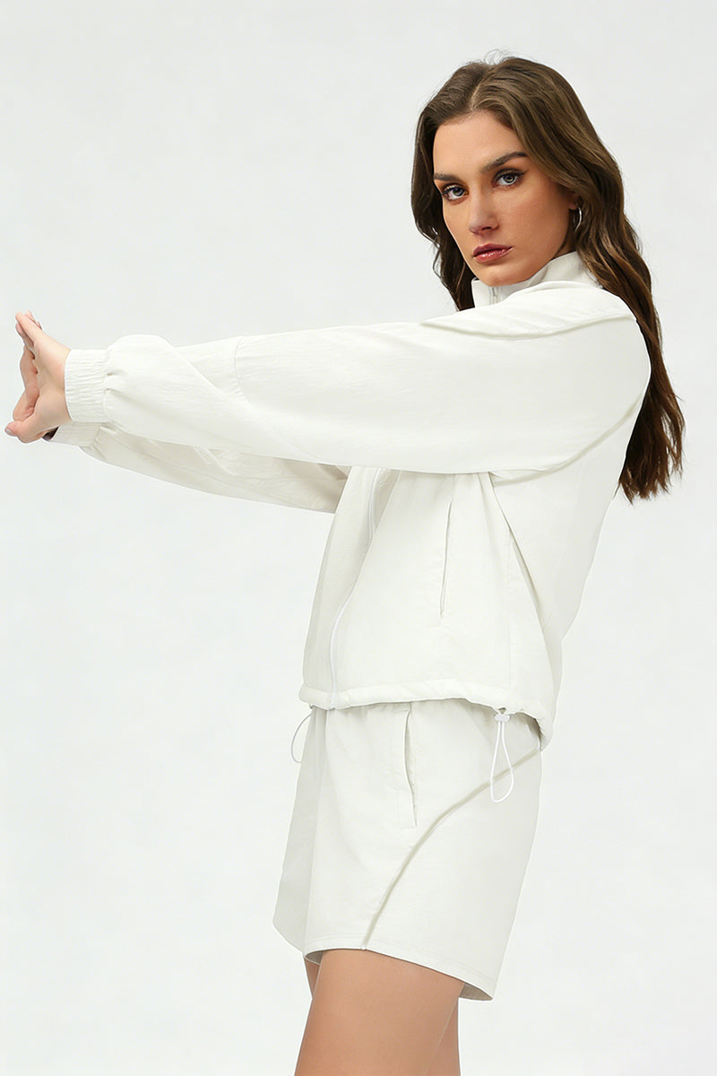 Women's quick-drying and breathable coat and shorts set