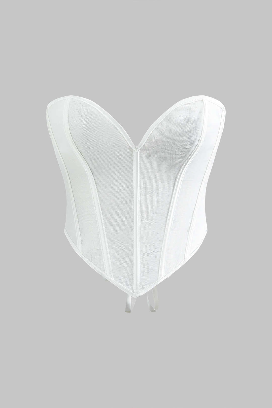 V-Hem Tie Back Corset Corset Crop