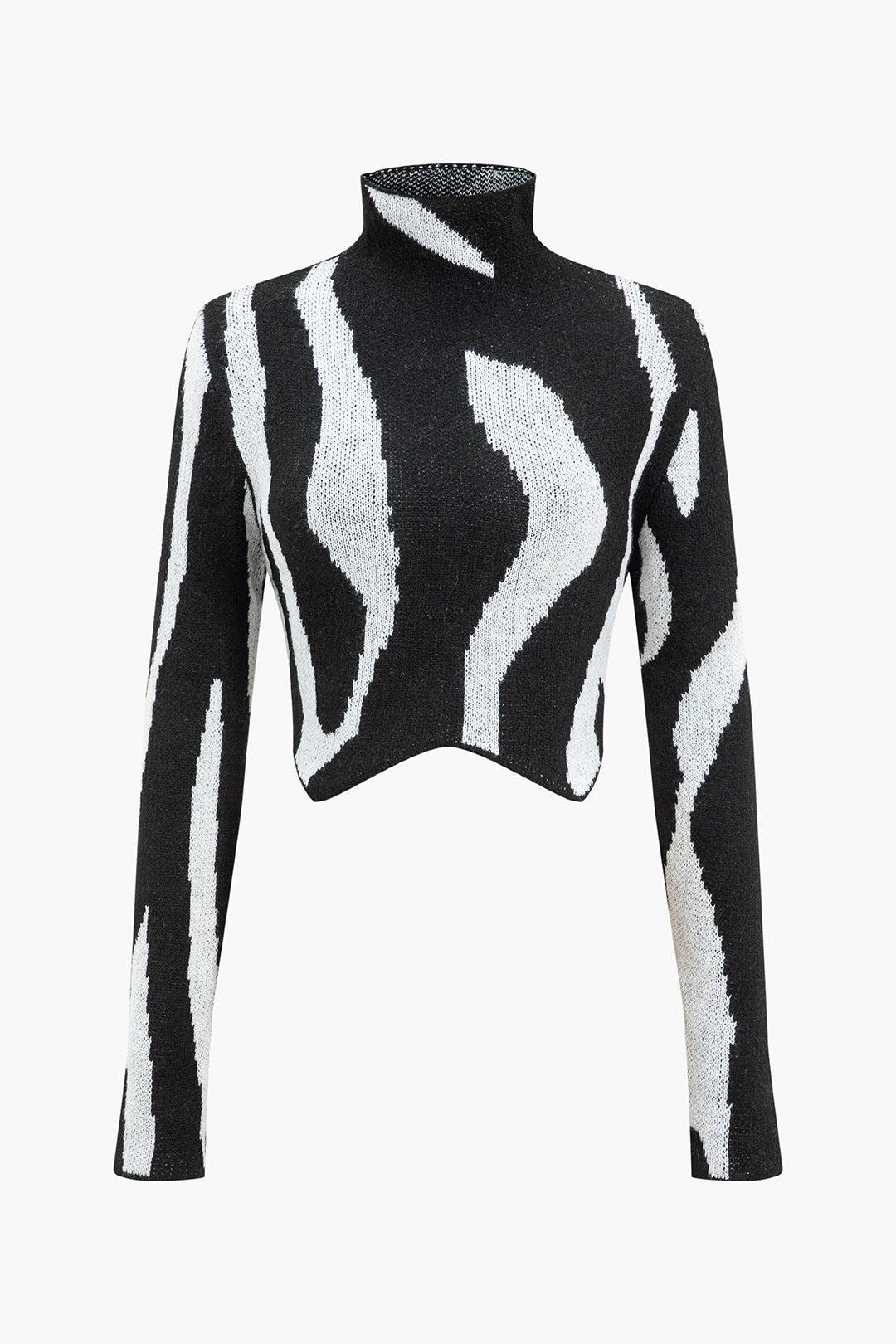 Contrast Sweater Long-Sleeve Üst