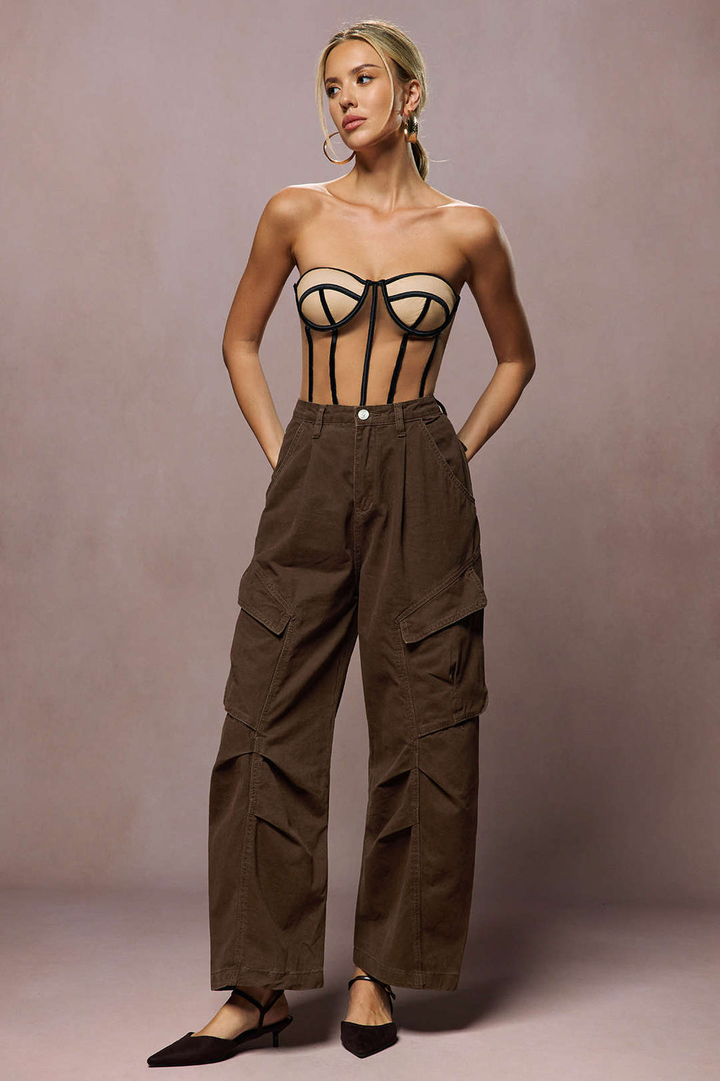 Kullanışlı Kargo Geniş Paçalı Pantolon