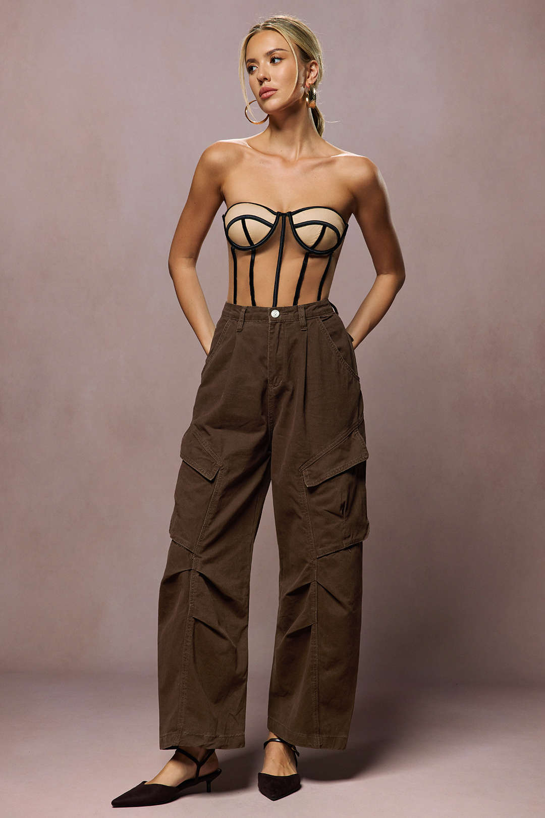 Kullanışlı Kargo Geniş Paçalı Pantolon