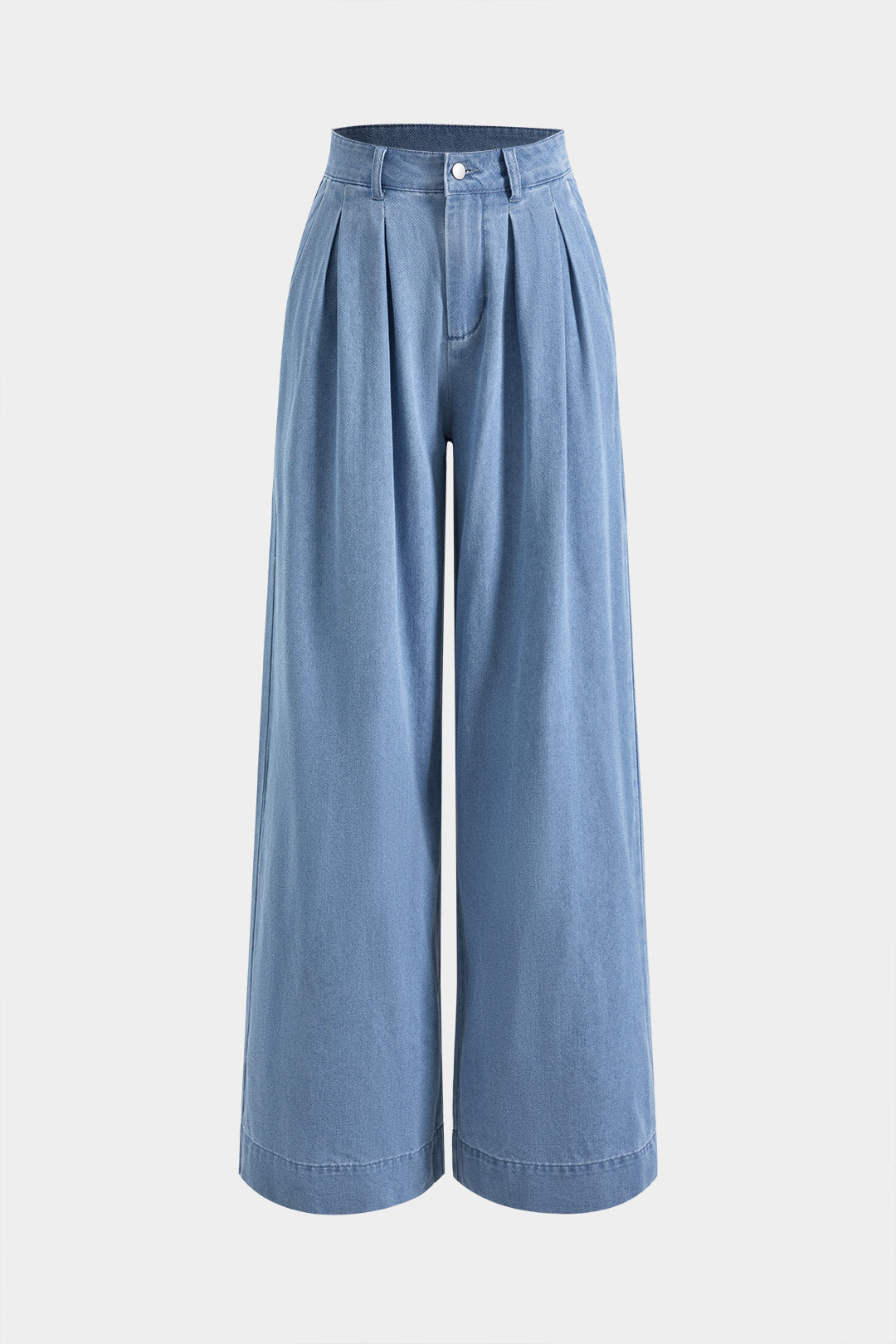 Denim High Waist Straight Leg Kot pantolon