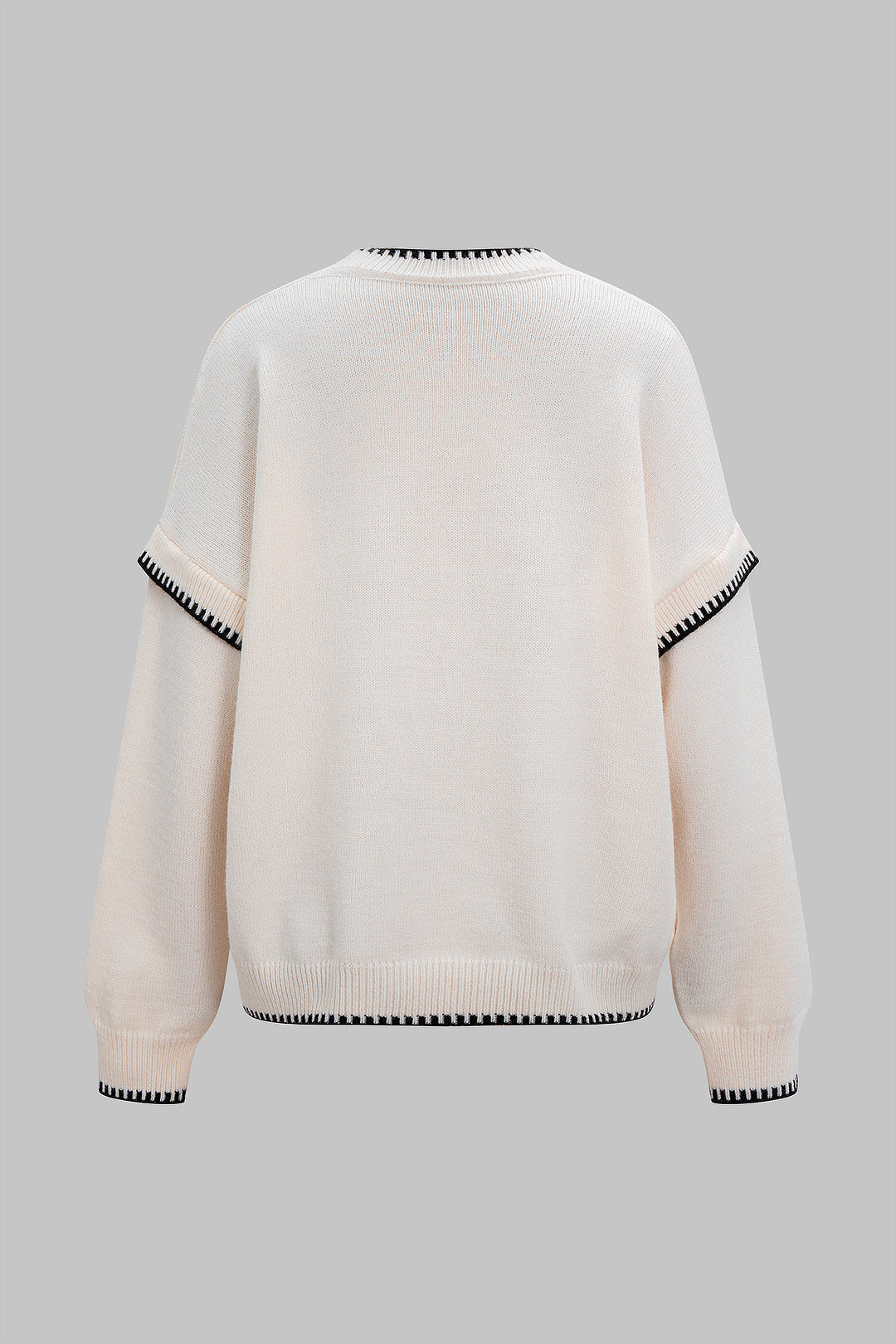 Vandoria Contrast Trim Knit Sweater