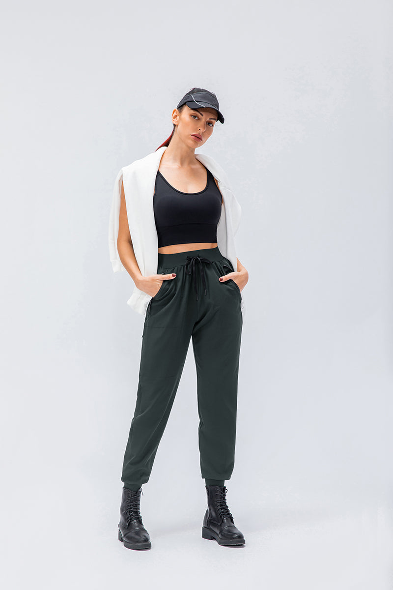 High-Waist Drawstring Jogger