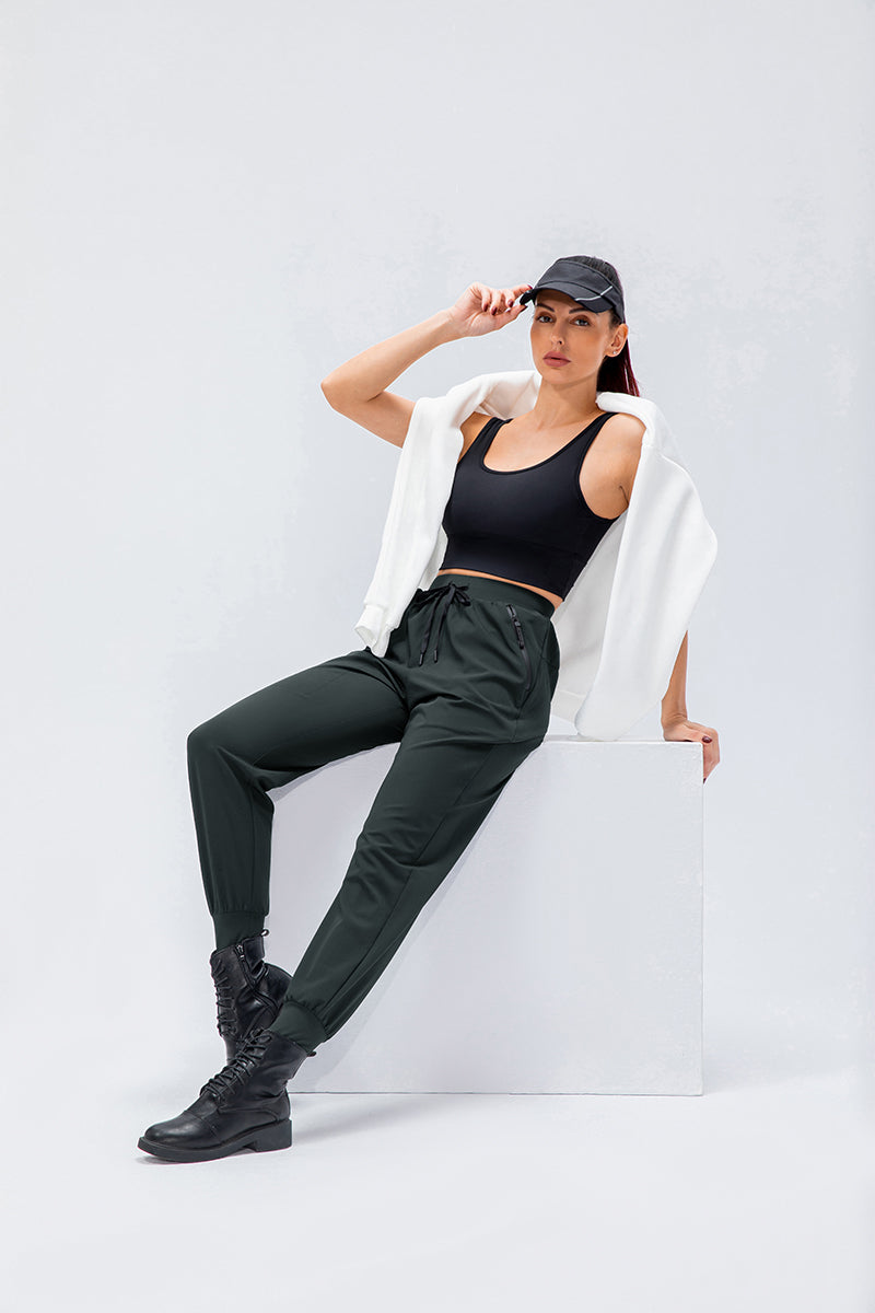 High-Waist Drawstring Jogger