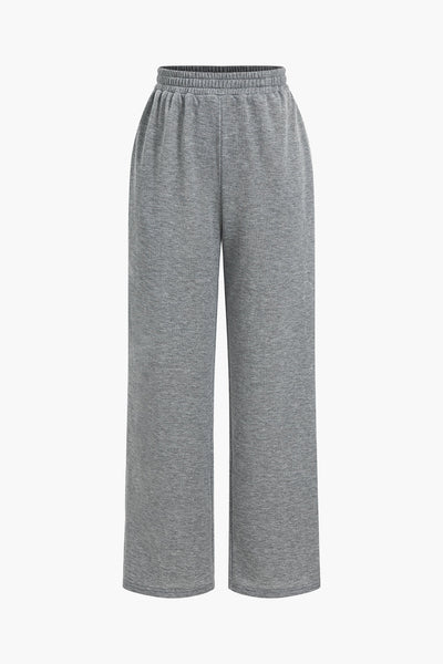 Ease One Shoulder Crop Sweat &amp; Palazzo Tracksuit Set
