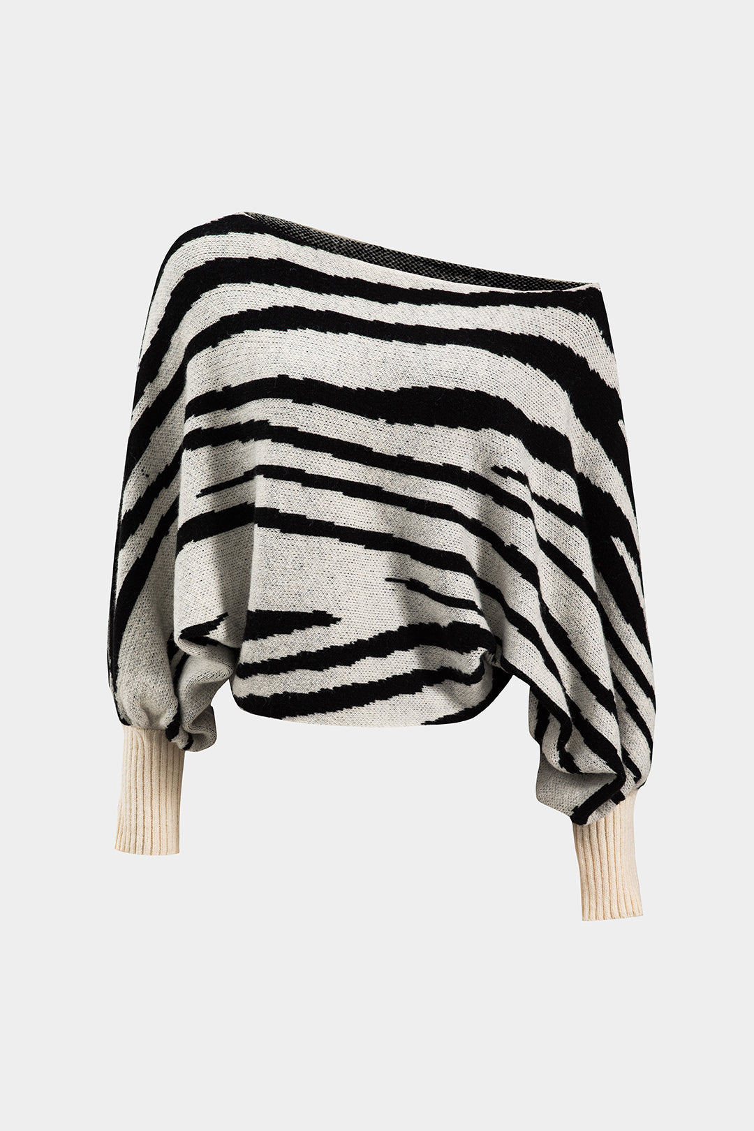 Çizgili Örgü Kazak 