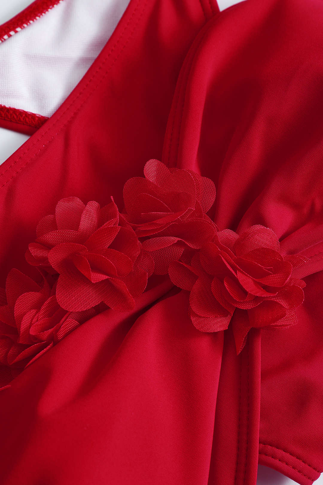 Çiçek Desenli Askısız Bikini Takımı 