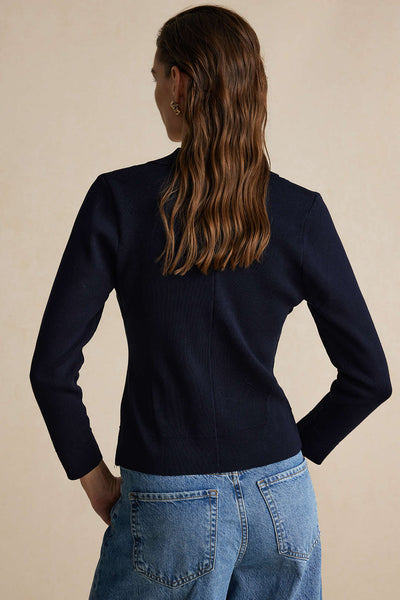 Sweater Button V-Neck Long-Sleeve Hırka